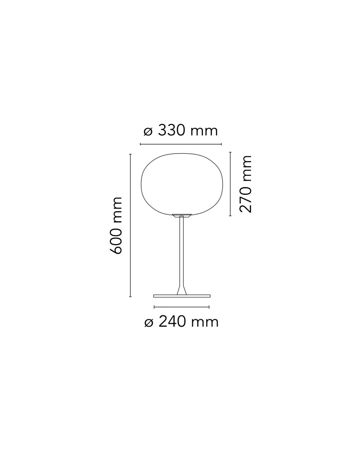Glo-Ball T 寸法図