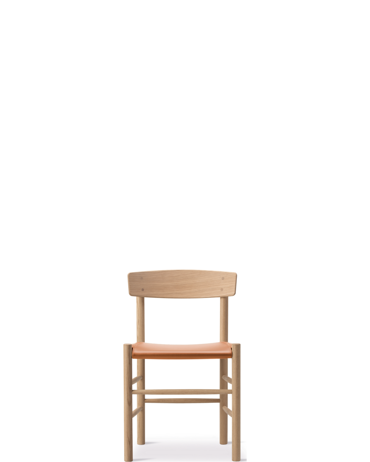 J39 Mogensen Chair Seat Upholstered / Beech / Soap / Omni 307 (Cognac) (composite) - real-scale 1px=1mm