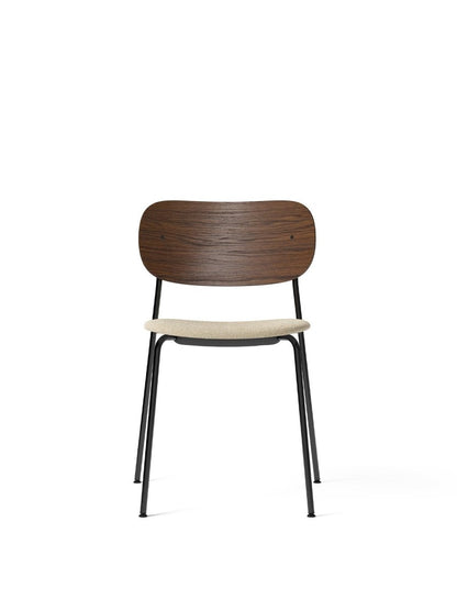 Seat / Without Armrest / Dark Stained Oak / Black Steel / Textile