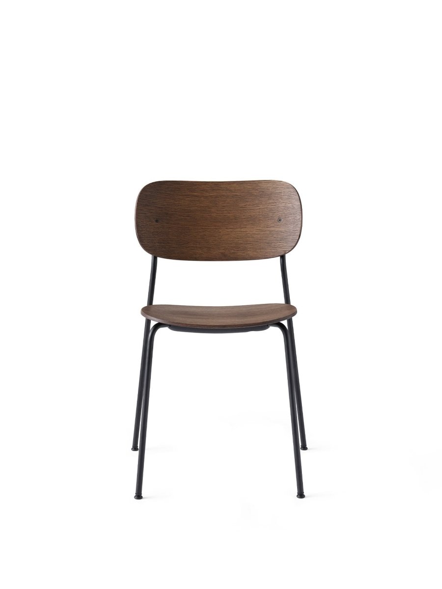 Co Non-Upholstered / Without Armrest / Dark Stained Oak / Black Steel