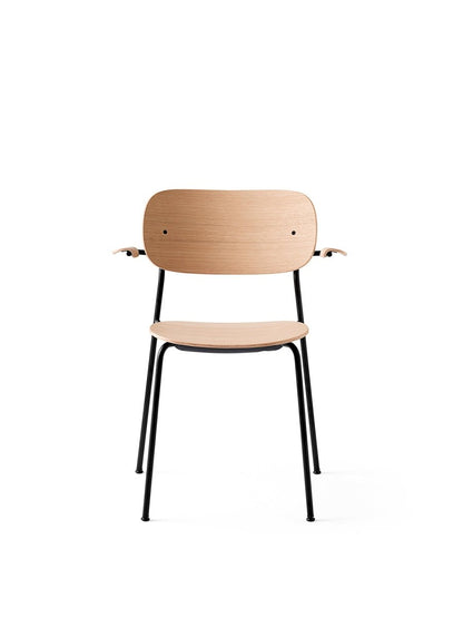 Co Non-Upholstered / With Armrest / Natural Oak / Black Steel