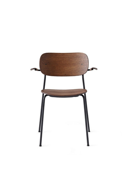 Co Non-Upholstered / With Armrest / Dark Stained Oak / Black Steel