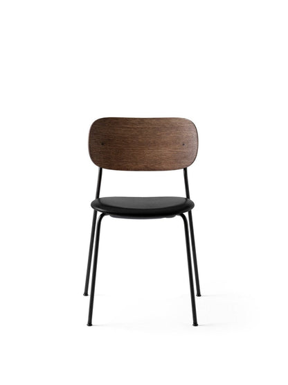 Seat / Without Armrest / Dark Stained Oak / Black Steel / Leather