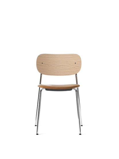 Seat / Without Armrest / Natural Oak / Chromed Steel / Leather