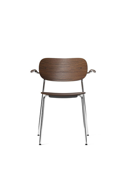 Co Non-Upholstered / With Armrest / Dark Stained Oak / Chromed Steel