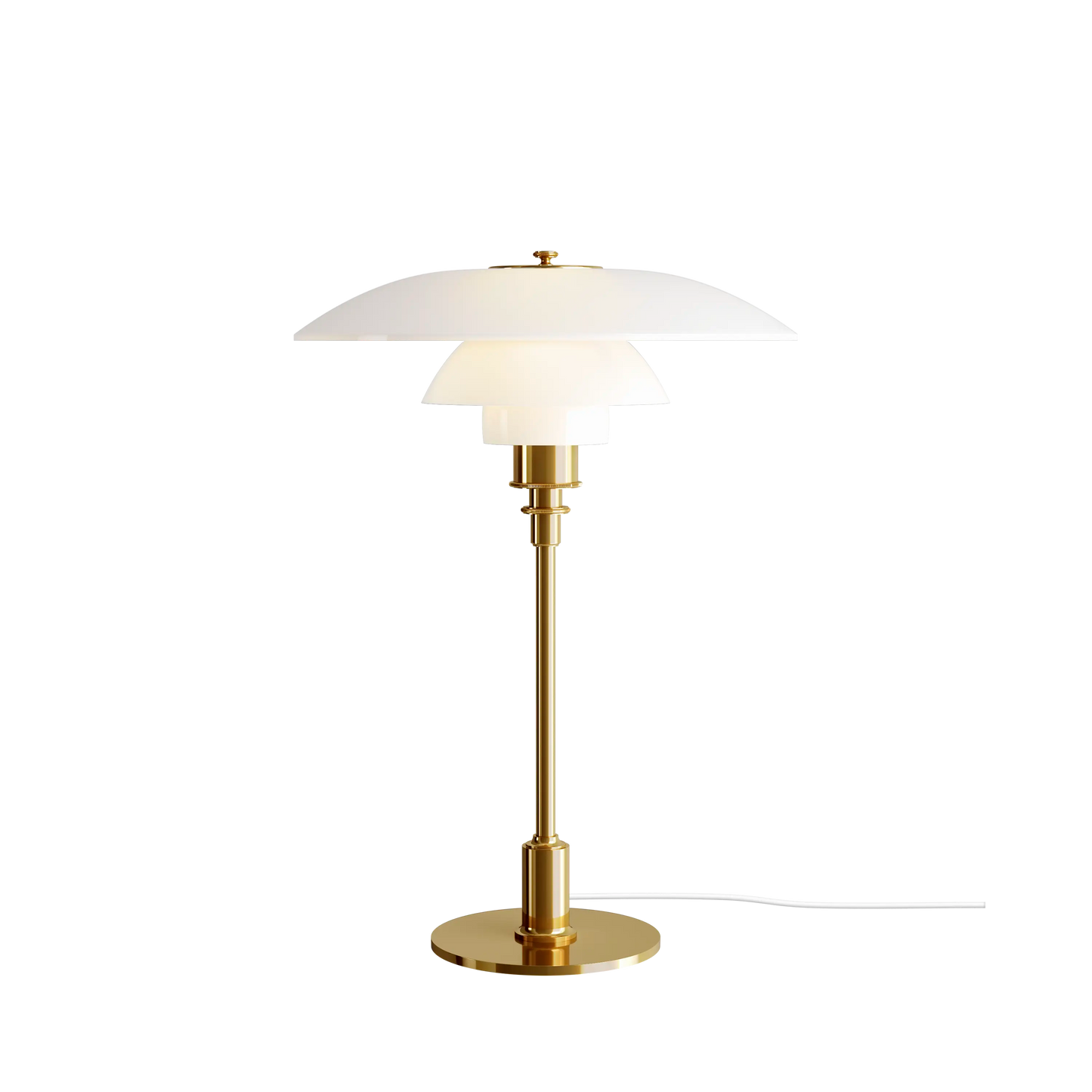 PH 3½-2½ Glass Table Brass Metallised