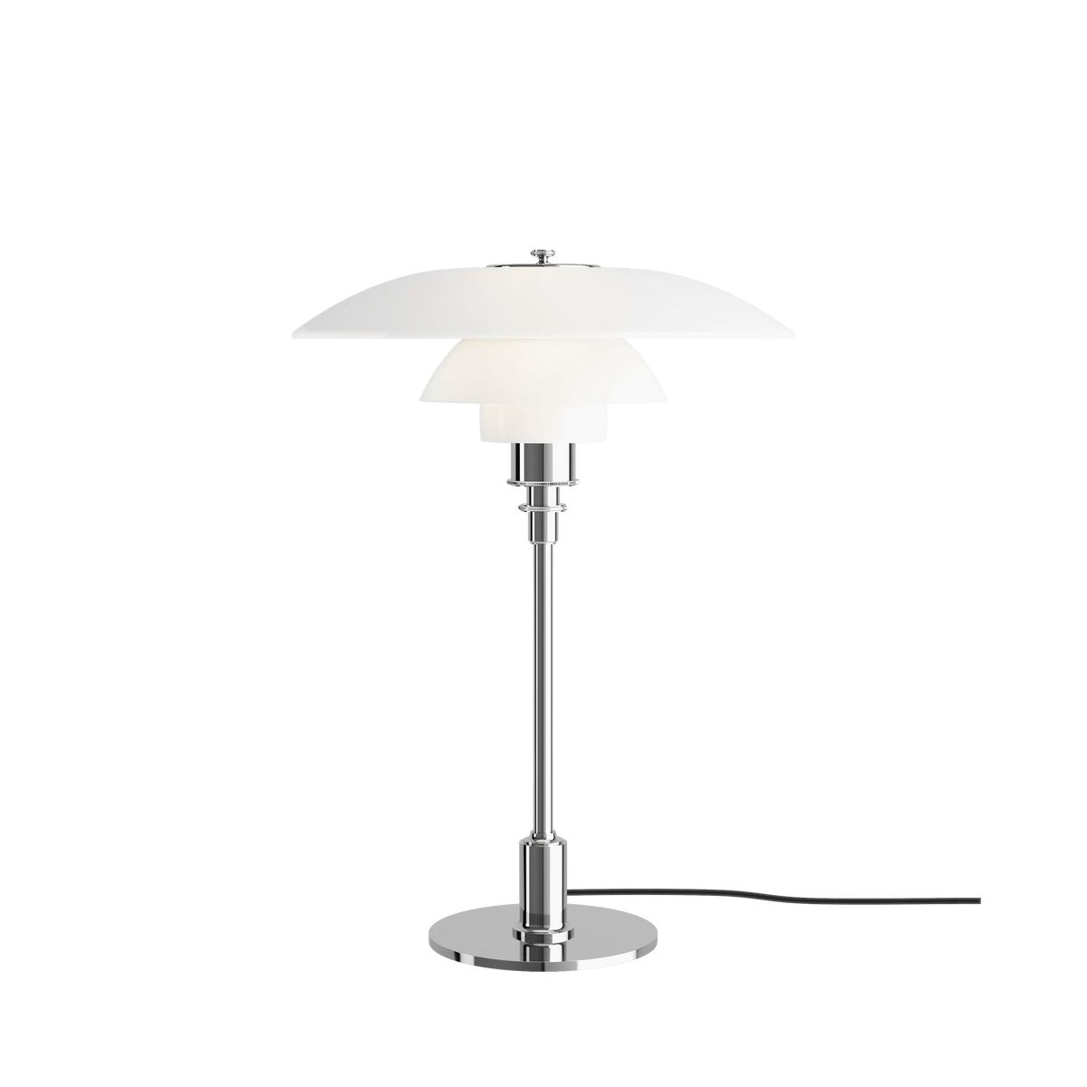 PH 3½-2½ Glass Table Chrome