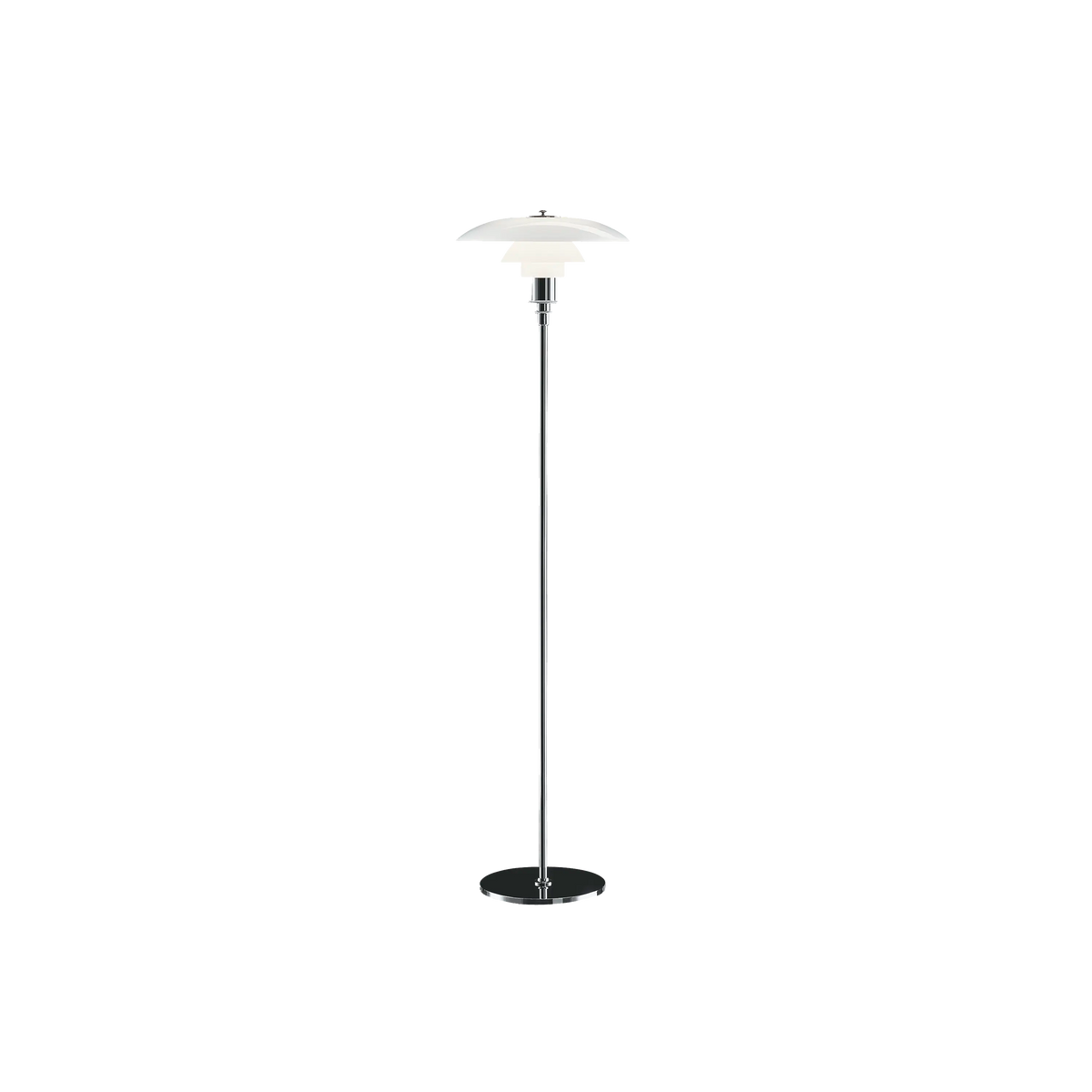 PH 3½-2½ Floor Chrome