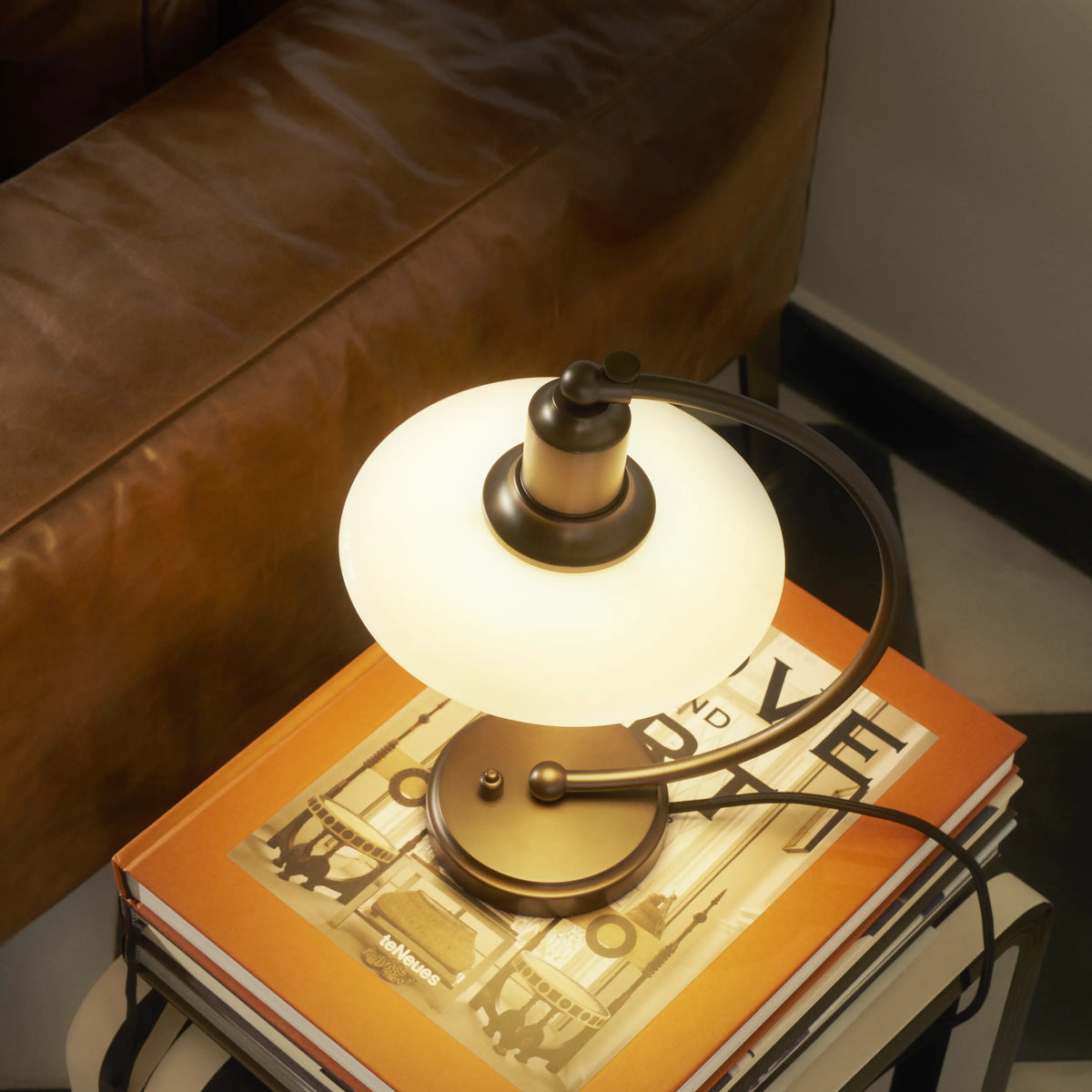 PH 2/2 Luna Aged Brass Opal Table