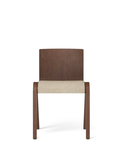 Ready Dining Chair - Seat Upholstered Textile Red Stained Oak