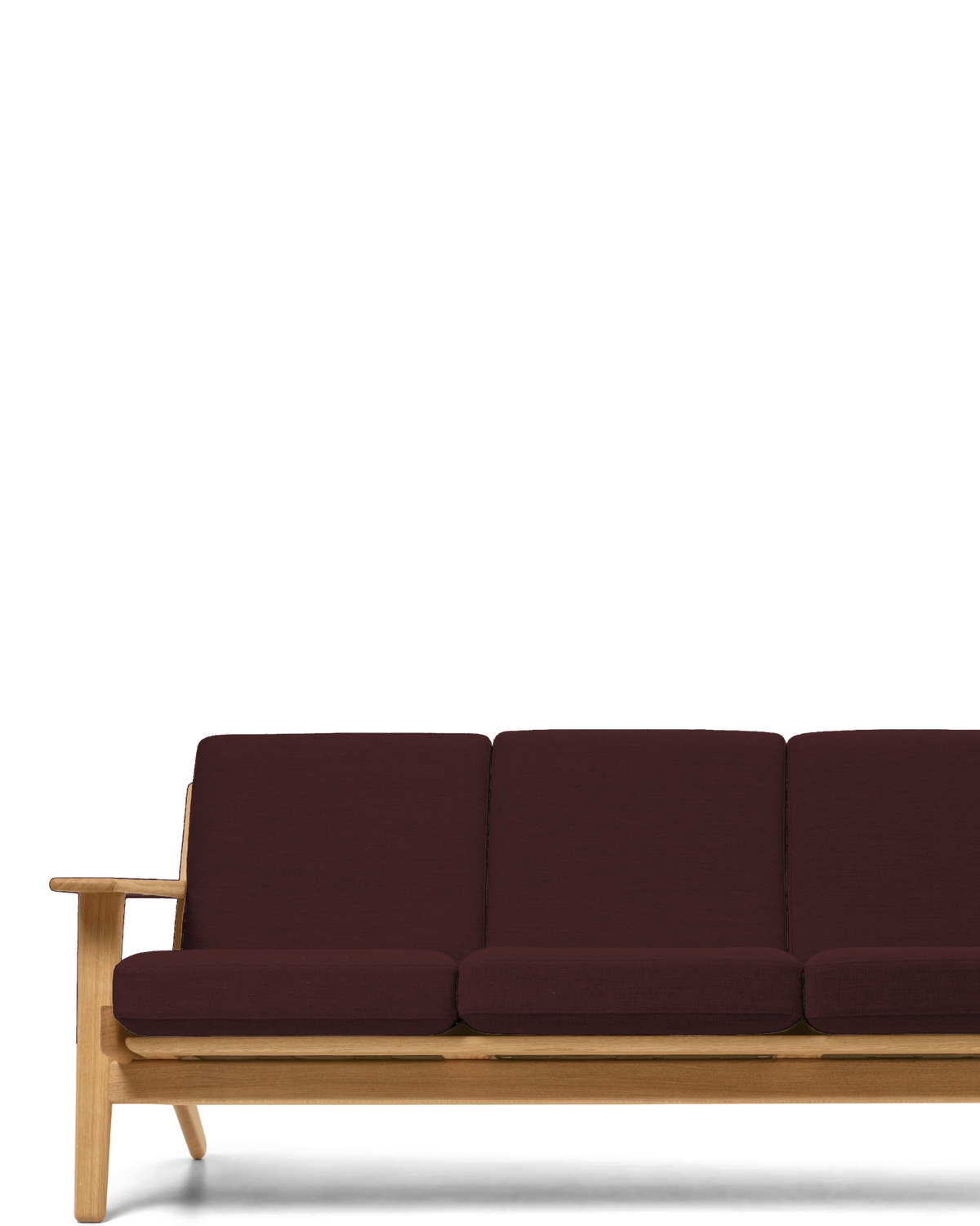 CH293 Sofa - Oak Oil / Vidar 4 0693 (right side cropped at real scale) - floor baseline y1874 / 1.00px=1mm