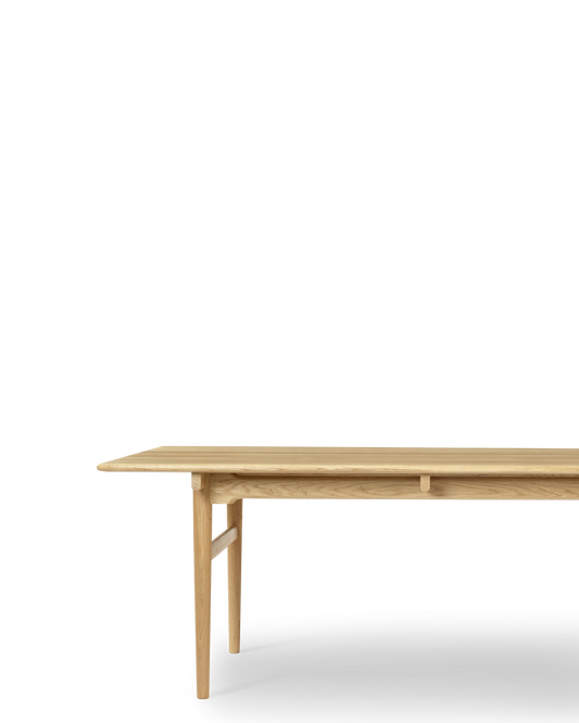 CH327 Dining Table - oak/oil, real-scale front