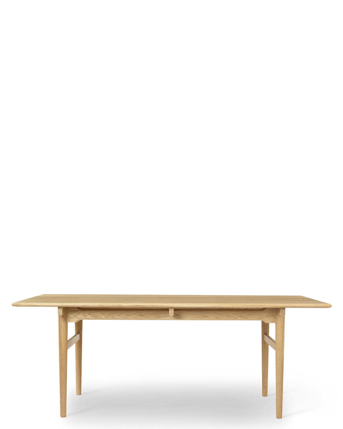 CH327 Dining Table - oak/oil, full view