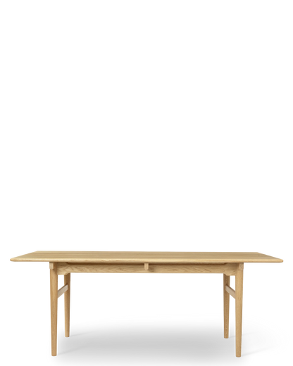 CH327 Dining Table - oak/oil, full view