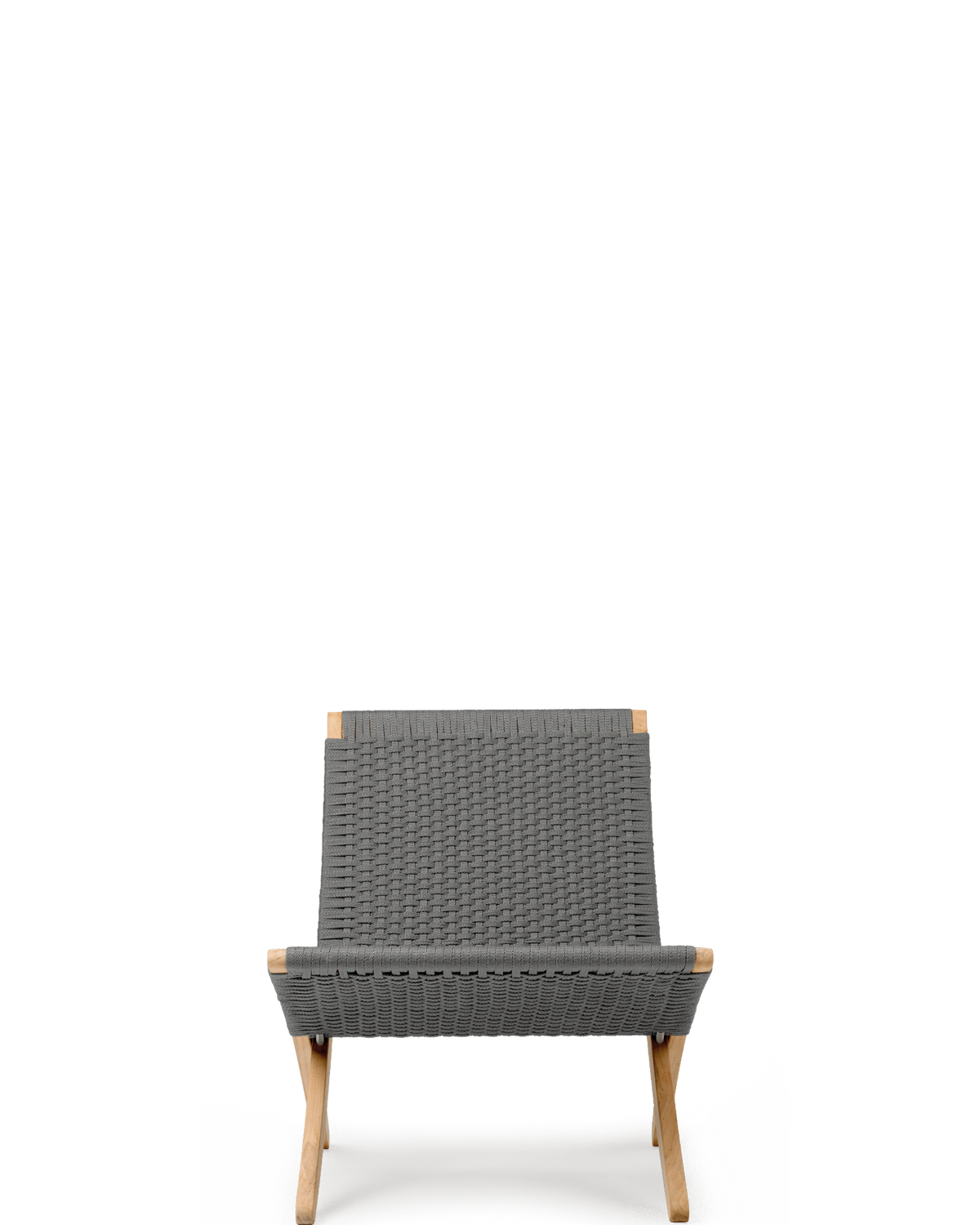 MG501 Cuba Chair - teak, charcoal flat rope