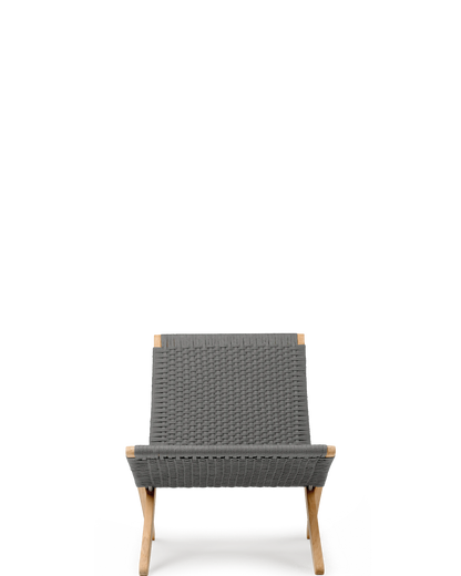MG501 Cuba Chair - teak, charcoal flat rope