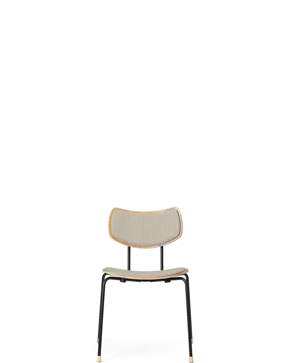 VLA26P Vega Chair - White Oil / Black legs / Clara 248 - real-scale / floor baseline y1874 / 1.00px=1mm