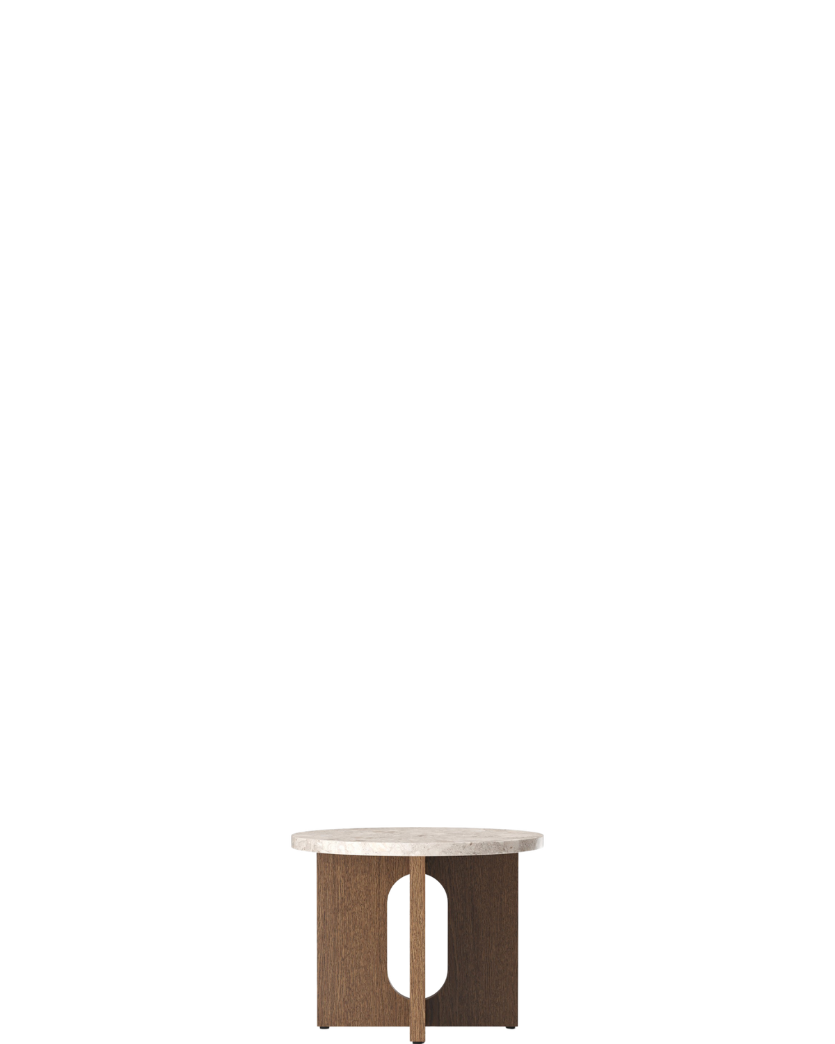 Androgyne Side Table Ø50 / Kunis Breccia / Dark Stained Oak - real-scale floor baseline y1874 / 1.00px=1mm