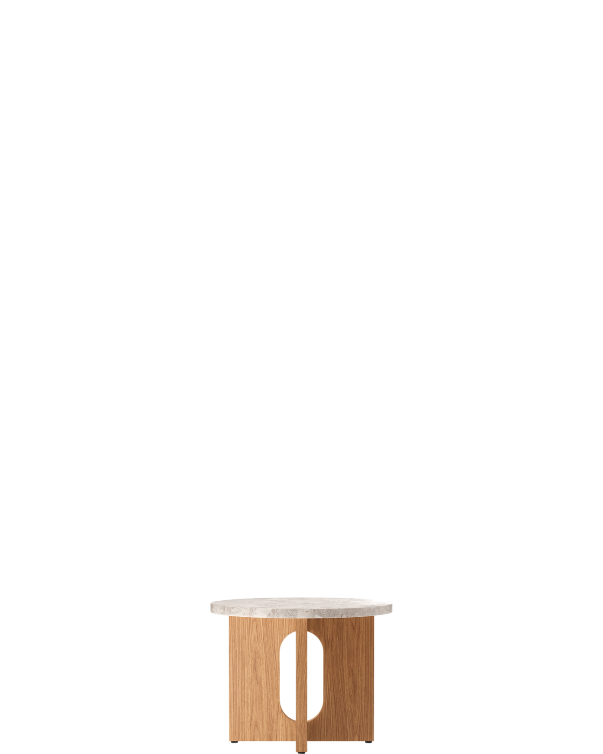 Androgyne Side Table Ø50 / Kunis Breccia / Natural Oak - real-scale floor baseline y1874 / 1.00px=1mm