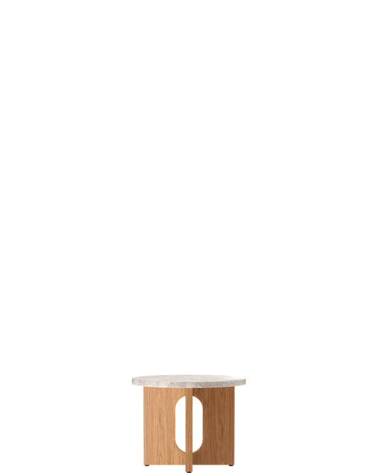 Androgyne Side Table Ø50 / Kunis Breccia / Natural Oak - real-scale floor baseline y1874 / 1.00px=1mm