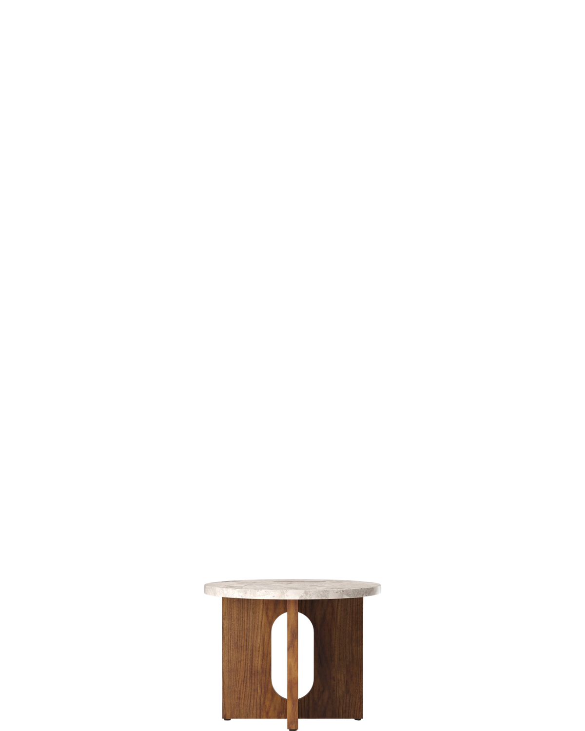 Androgyne Side Table Ø50 / Kunis Breccia / Walnut - real-scale floor baseline y1874 / 1.00px=1mm