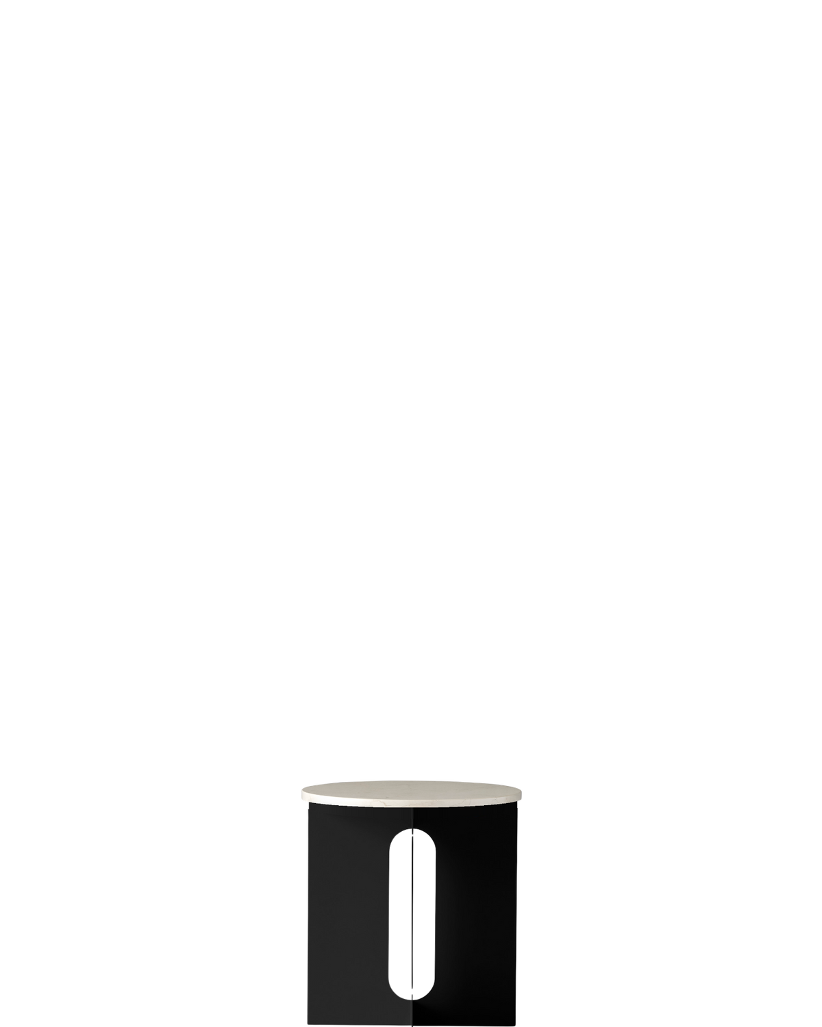 Androgyne Side Table Steel Base - Black / Crystal Rose - real-scale / floor baseline y1874 / 1.00px=1mm