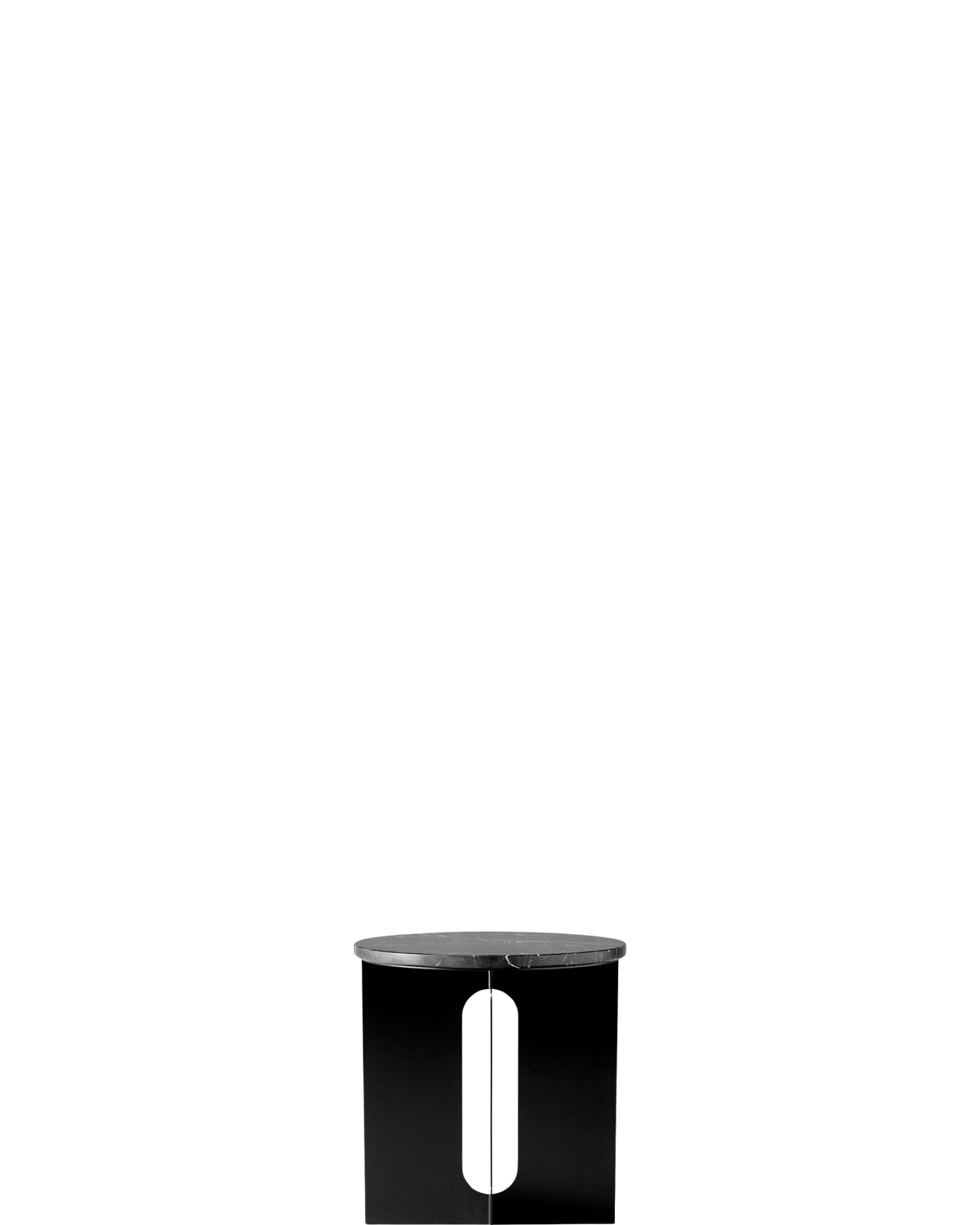 Androgyne Side Table Steel Base - Black / Nero Marquina - real-scale / floor baseline y1874 / 1.00px=1mm