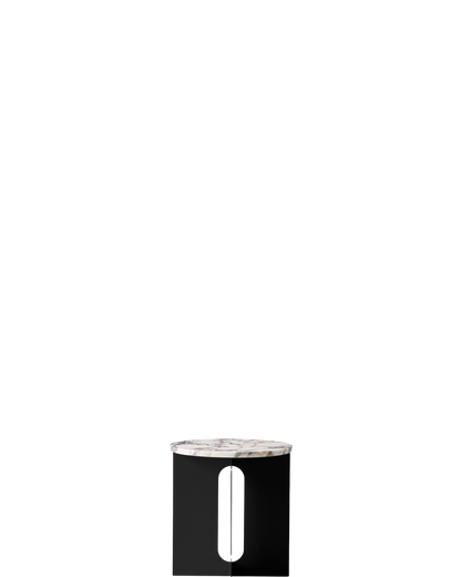 Androgyne Side Table Steel Base - Black / Calacatta Viola - real-scale / floor baseline y1874 / 1.00px=1mm