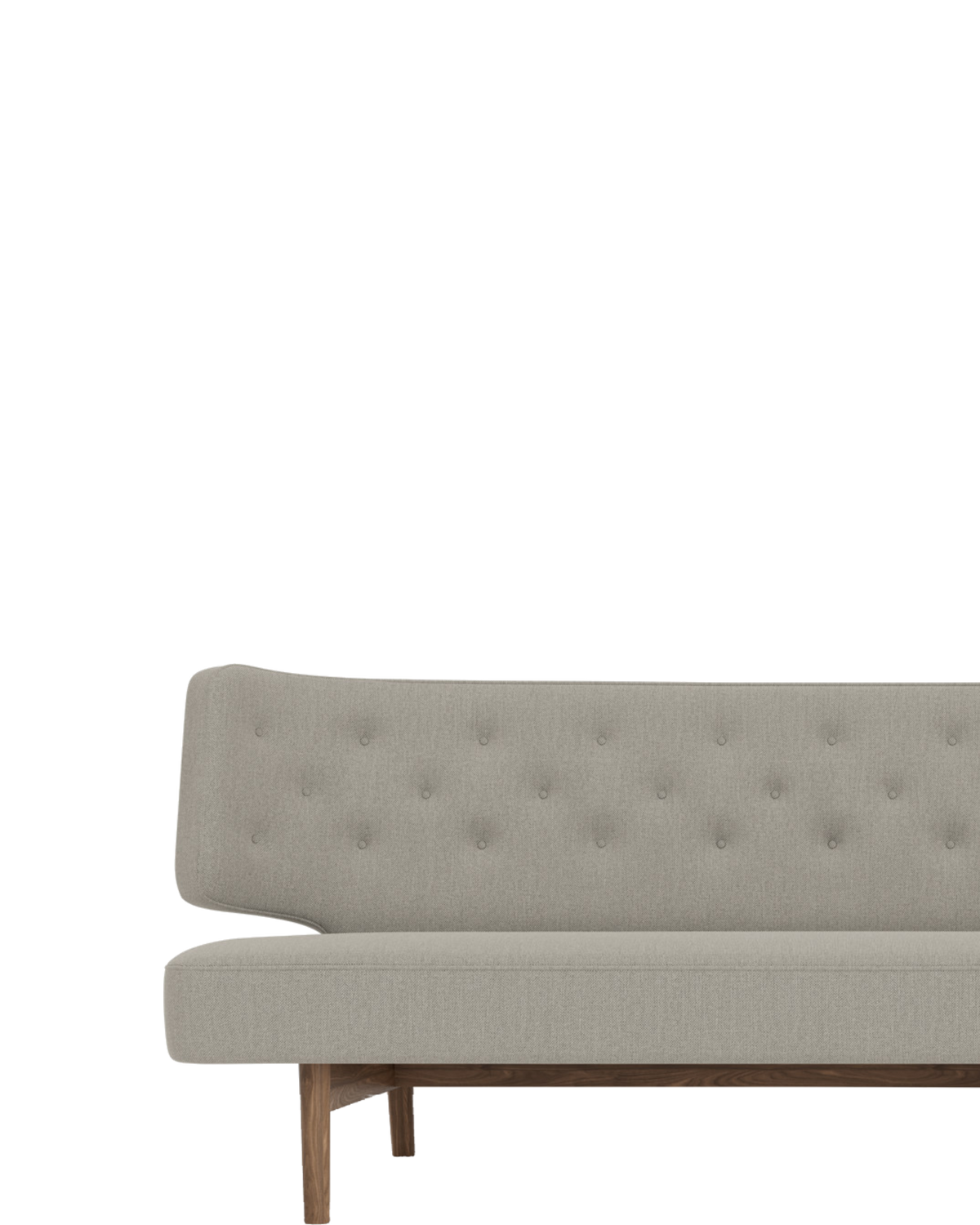 Radiohus Sofa 2 Seater / Walnut / Re-wool 0218 - front / floor baseline y1874 left x250 / 1.00px=1mm