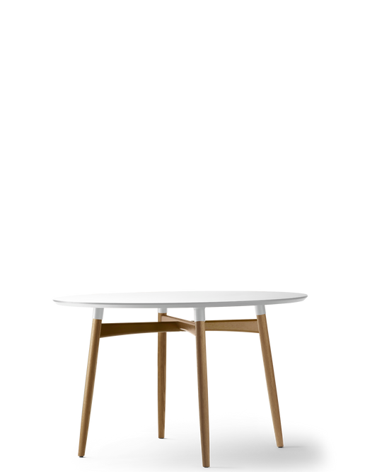 BA103 Preludia Round Table - Oak Oil / White laminate