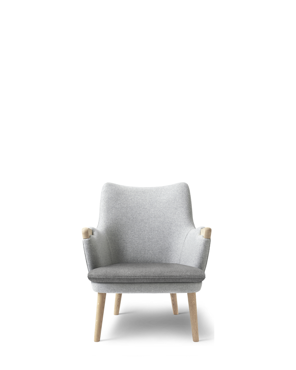 CH71 Lounge Chair Oak White Oil front