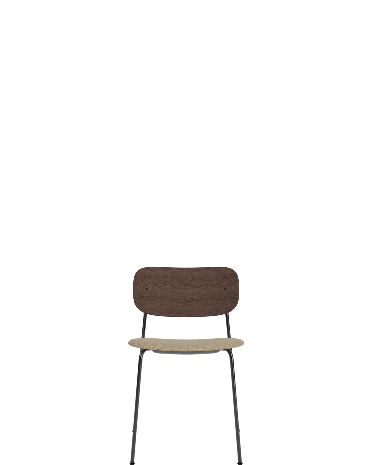 CO Dining Chair - Japan Collection / Dark Stained Oak / Audo Bouclé 02 (Beige) / Black - real-scale / floor baseline y1874 / 1.00px=1mm