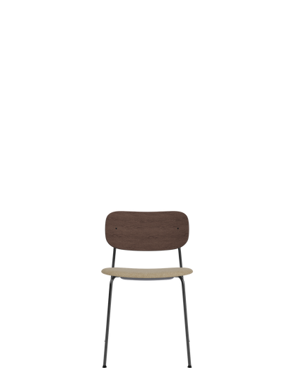 CO Dining Chair - Japan Collection / Dark Stained Oak / Audo Bouclé 02 (Beige) / Black - real-scale / floor baseline y1874 / 1.00px=1mm