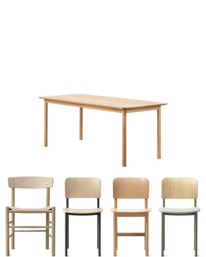 Plan Wood Table と対象チェア4機種