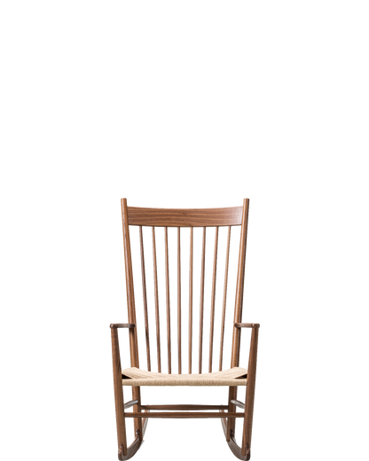 J16 Rocking Chair / Walnut oil / Natural paper cord - real-scale / floor baseline y1874 / 1.00px=1mm