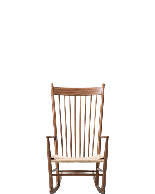 J16 Rocking Chair / Walnut oil / Natural paper cord - real-scale / floor baseline y1874 / 1.00px=1mm