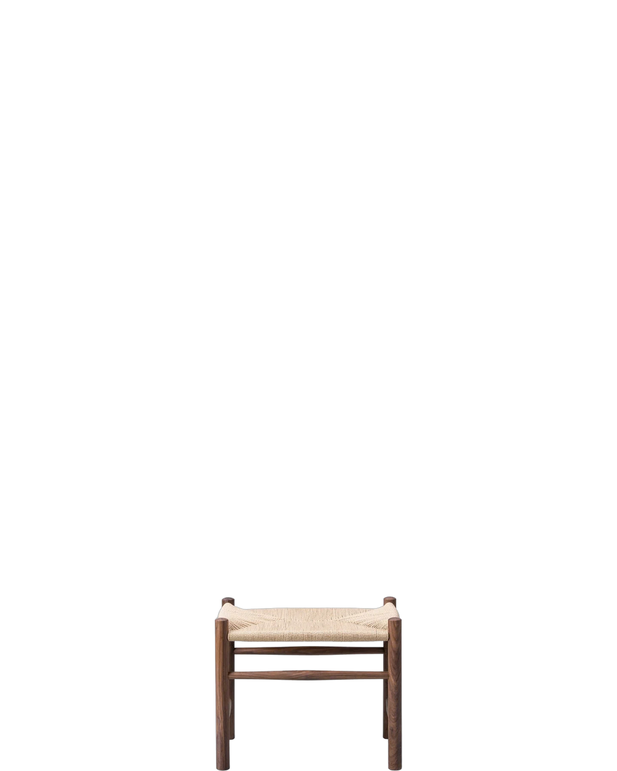 J16 Stool / Walnut oil / Natural paper cord - real-scale / floor baseline y1874 / 1.00px=1mm