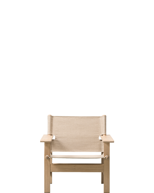 The Canvas Chair / Oak / Soap / Natural canvas - real-scale / floor baseline y1874 / 1.00px=1mm