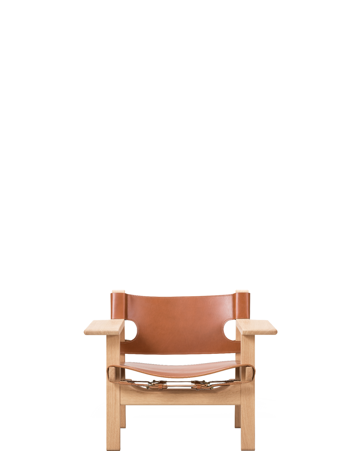 The Spanish Chair / Oak / Light oil / Cognac - real-scale / floor baseline y1874 / 1.00px=1mm