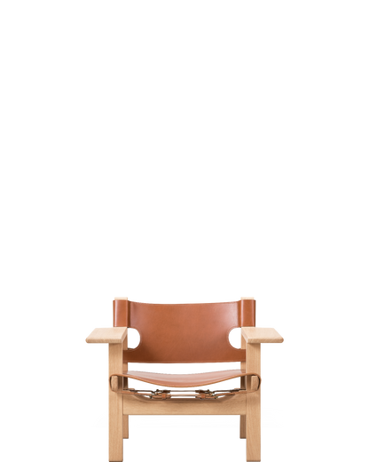 The Spanish Chair / Oak / Light oil / Cognac - real-scale / floor baseline y1874 / 1.00px=1mm