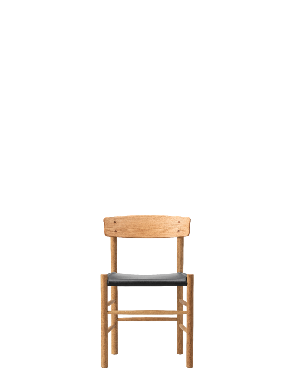 J39 Mogensen Chair Seat Upholstered / Oak / Oil / Omni 301 (Black) - real-scale / floor baseline y1874 / 1.00px=1mm
