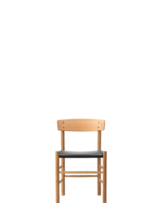J39 Mogensen Chair Seat Upholstered / Oak / Oil / Omni 301 (Black) - real-scale / floor baseline y1874 / 1.00px=1mm