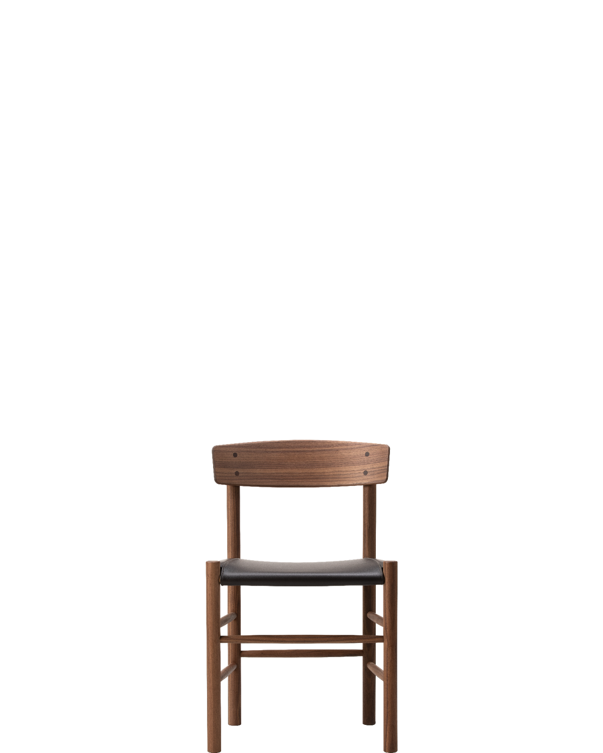 J39 Mogensen Chair Seat Upholstered / Walnut / Oil / Omni 377 (Dark brown) - real-scale / floor baseline y1874 / 1.00px=1mm