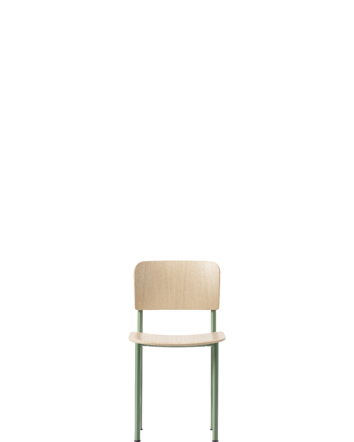 Plan Chair / Modernist Green / Oak lacquer - real-scale / floor baseline y1874 / 1.00px=1mm