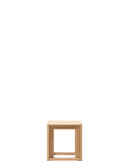 BM375 Nesting Tables / Oak light oil - real-scale / floor baseline y1874 / 1.00px=1mm