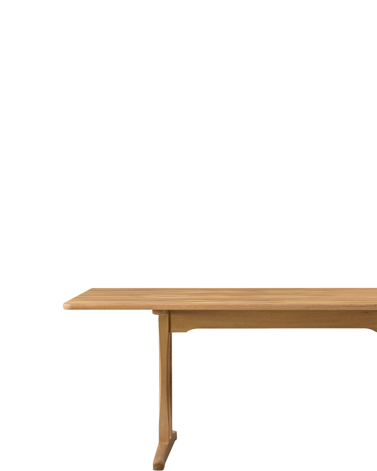 C18 Shaker Table 180x90 / Oak oil - real-scale / floor baseline y1874 left x250 / 1.00px=1mm