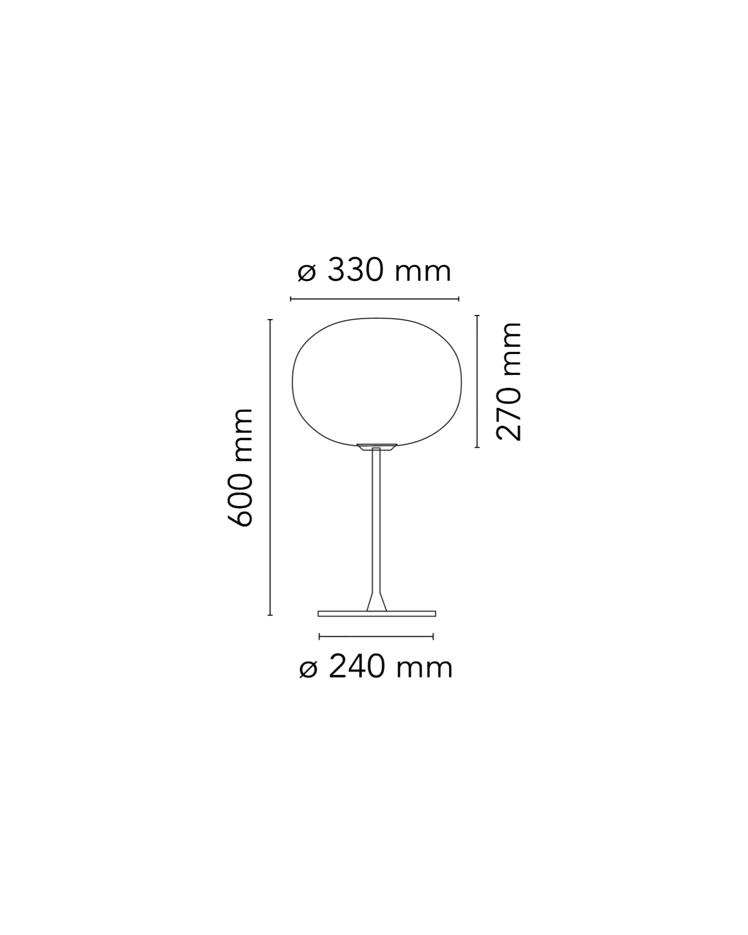Glo-Ball T 寸法図