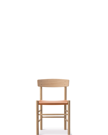 J39 Mogensen Chair Seat Upholstered / Beech / Soap / Omni 307 (Cognac) (composite) - real-scale 1px=1mm