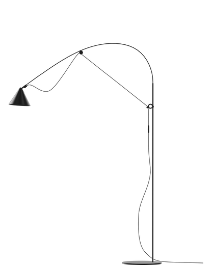 AYNO Floor Lamp L Black - full view incl. base / floor baseline y1874 centred x750 / 0.85px=1mm