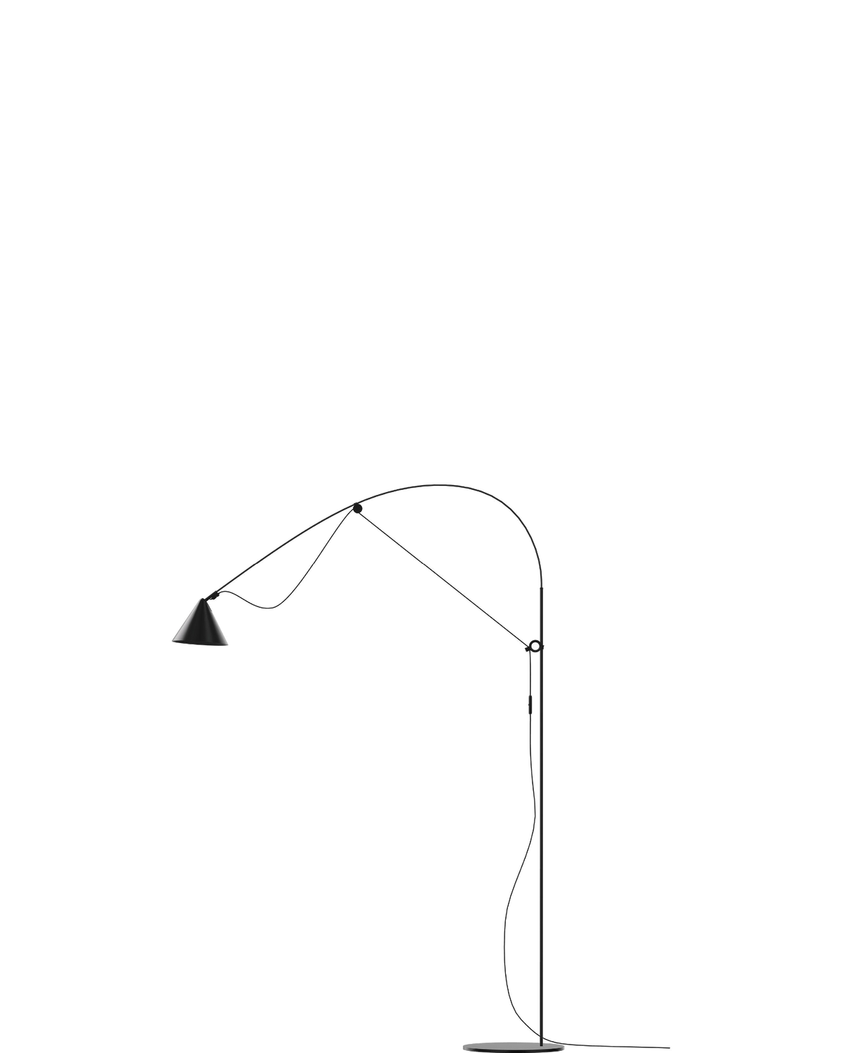 AYNO Floor Lamp L Black - scaled / floor baseline y1874 / 0.55px=1mm